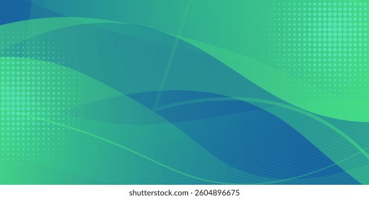 Abstract Green Fluid Banner Template. Modern background design. gradient color. Dynamic Waves. Liquid shapes composition style
