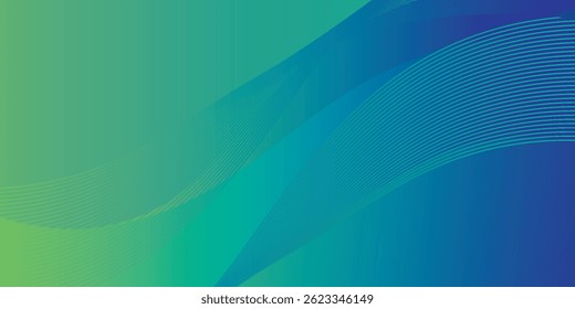 Abstract Green Fluid Banner Template. Modern background design. gradient color. Dynamic Waves. Liquid shapes composition.