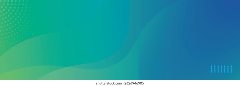 Abstract Green Fluid Banner Template. Modern background design. gradient color. Dynamic Waves. Liquid shapes composition