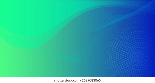 Abstract Green Fluid Banner Template. Modern background design. gradient color. Dynamic Waves. Liquid shapes composition. Fit for banners