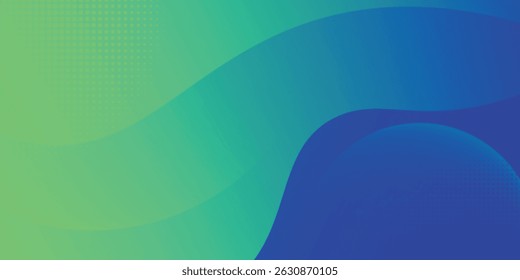 Abstract Green Fluid Banner Template. Modern background design. gradient color. Dynamic Waves. Liquid shapes composition. Fit for banners