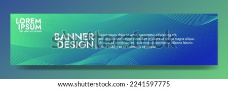 Abstract Green Fluid Banner Template. Modern background design. gradient color. Dynamic Waves. Liquid shapes composition. Fit for banners