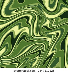An abstract green fluid marbled background with swirling organic waves creating a dynamic botanical inspired pattern.