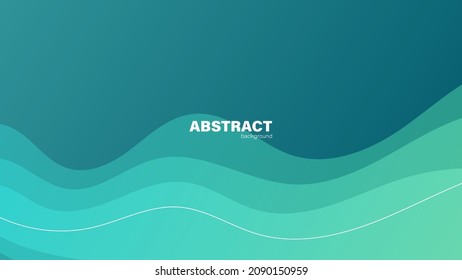 Resumen de forma de fluido verde fondo moderno con espacio de copia, vector.