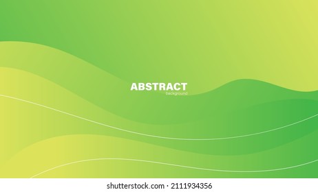 Abstract green fluid shape modern background with copy space, vector.