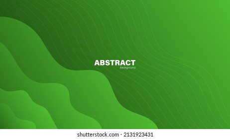 Abstract green fluid shape modern background with copy space, vector.