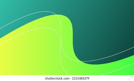 Abstrakte grüne Flüssigkeit formen modernen Hintergrund mit Kopienraum, Vektorgrafik.