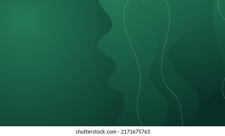 Resumen de forma de fluido verde fondo moderno con espacio de copia, vector.