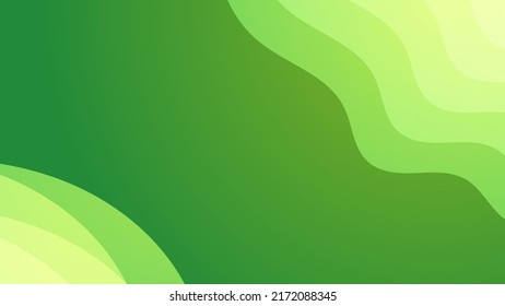 Abstract green fluid shape modern background with copy space, vector.