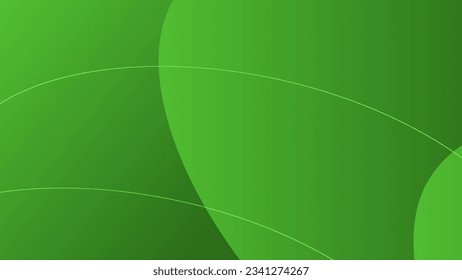 Abstract green fluid shape modern background with copy space, vector.