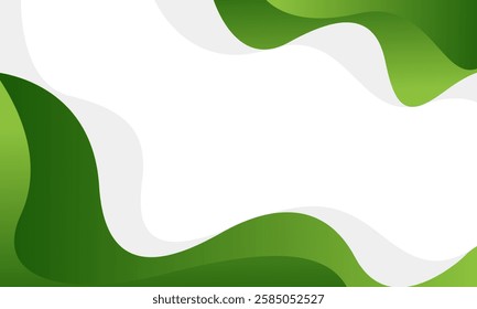 Abstract green fluid wave background. Nature color. Modern dynamic wallpaper. Template banner background for sales, business, ads, events, posters, websites, and pages