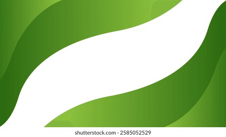 Abstract green fluid wave background. Nature color. Modern dynamic wallpaper. Template banner background for sales, business, ads, events, posters, websites, and pages