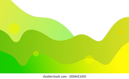 Resumen de la plantilla de diseño de pancartas de ondas de fluido verde para la promoción de negocios. Vector