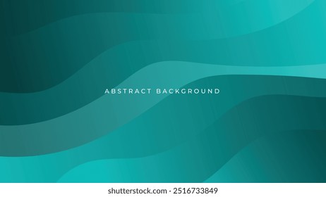 Fundo de cor de fluidez verde abstrato. Composição de formas dinâmicas. Ilustração vetorial