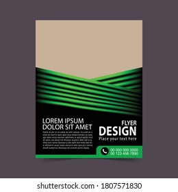 Abstract green flyer design. Vector illustration.
