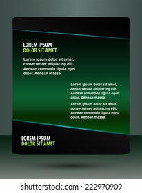 abstract green flyer illustration