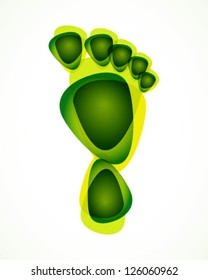 abstract green foot print background