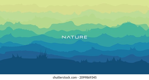 Abstract green forest background. Nature vector illustration.