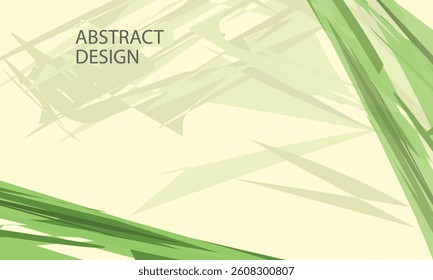 abstract green frame background template design vector