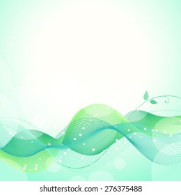 Abstract green friendly background, vector illustration