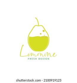 abstract green fruit lemon bubble nutrition logo design vector graphic symbol icon sign illustration creative idea