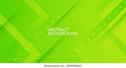 Abstract green futuristic background. Overlap template vector with overlay lines. Bright green background with trendy pattern design. Eps10 vector