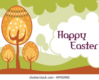 abstract green garden background with tree