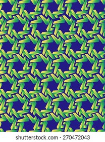 Abstract green gear elements on blue background