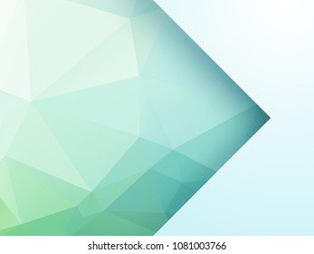 abstract green geometric background with arrow