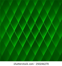 Abstract green geometric background. Bright vector emerald wallpaper with cells.