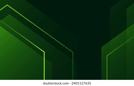 Abstract green geometric background. Dynamic shapes composition. Vector illustration