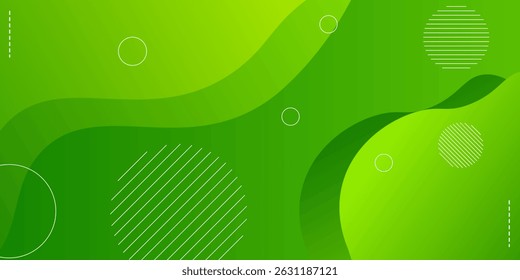 Abstract green geometric background. Dynamic shapes composition. modern vector ilustration