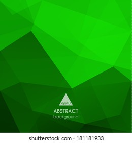 Abstract green geometric background - eps10 vector