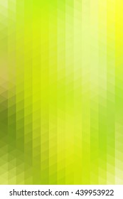 Abstract green geometric background formed with triangles in rows, vertical format.