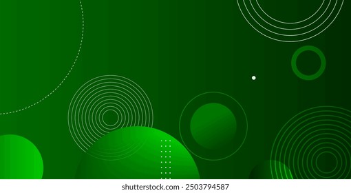 Fondo geométrico verde Abstractas, fondo de círculo degradado