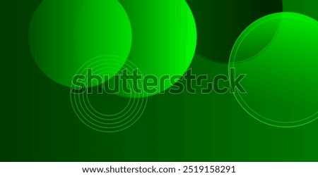 Abstract green geometric background, gradient circle background