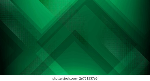 Fondo geométrico verde Abstractas con patrón de semitono