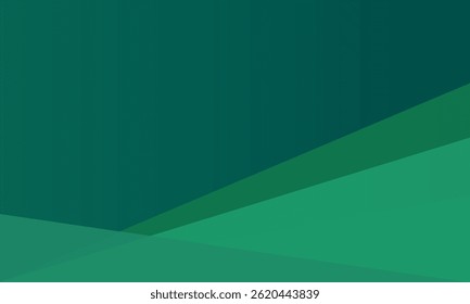 Arrière-plan géométrique vert Abstrait avec des formes triangulaires en couches et des dégradés fluides, idéal pour les projets de design moderne, les présentations ou les visuels d'entreprise.