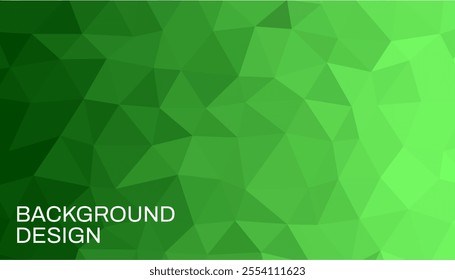 Abstract green geometric background with lowpoly design. Vector illustration.