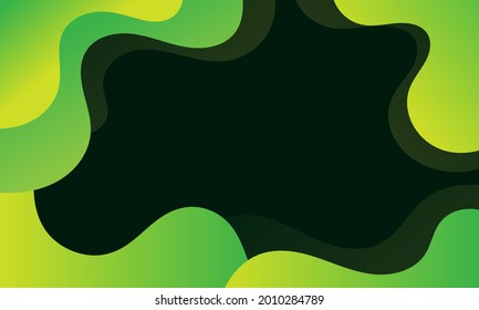 Abstract Green geometric background. Modern background design. Liquid color. Fluid shapes composition. Fit for presentation design. website, basis for banners, wallpapers, brochure, posters