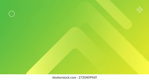 Abstrakter grüner geometrischer Hintergrund mit modernen Farbverlauf-Formen. Modernes Trenddesign in Vektorgrafik