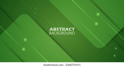 Abstract green geometric background overlap template vector with rounded square simple pattern. Green background with trendy shapes design. Eps10 vector