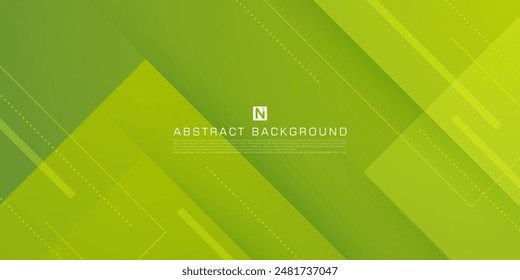 Abstract green geometric background overlap square simple pattern. Green background with trendy shapes design. Eps10 vector
