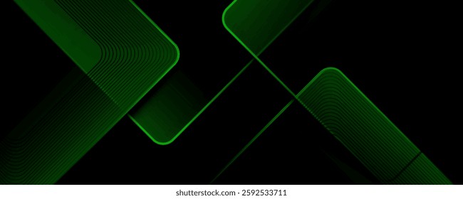 Abstract green geometric background overlap template vector with rounded square simple pattern. vector eps 10