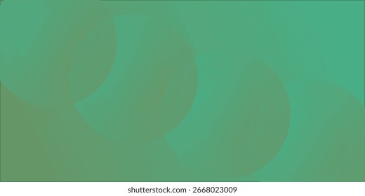Abstract Green Geometric Background with Overlapping Transparent Circles