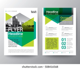 Abstract green geometric background for Poster Brochure Flyer design Layout vector template