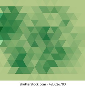 Abstract Green Geometric Background Of Triangular Shape