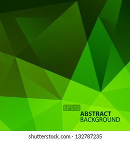 Abstract  Green Geometric Background. Vector Illustration