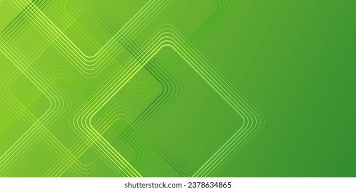 abstract green geometric banner background with diagonal stripes and shadow. vector illustration eps 10