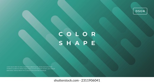 Abstract green geometric banner. Modern gradient background for social media, website, presentation or business card.